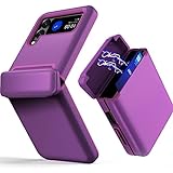 X-FOUR Galaxy Z Flip 4 Wallet Case with Hinge Protection, Card Slot, Shockproof TPU Silicone Cover (