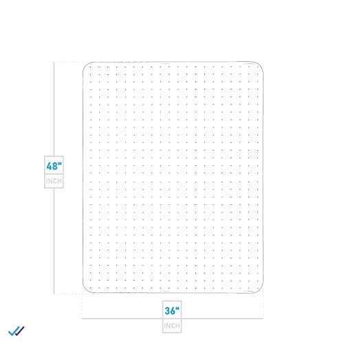 Office Chair Mat For Carpeted Floors Polycarbonate Transparent For Rolling Desk Computer Chairs Low And Medium Pile Carpets 36 X 48 X1/8 Rectangular Heavy Duty Thick And Sturdy Shipped Flat #TOP4
