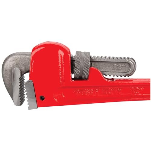 Image of Performance Tool W1133-12B 12 in. Red Adjustable Pipe Wrench