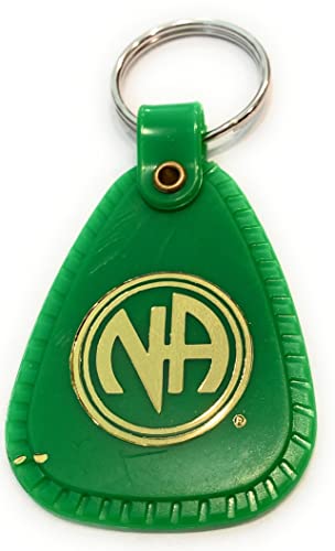 RecoveryChip NA Keychain Green 60 Days Sobriety Narcotics Anonymous 2