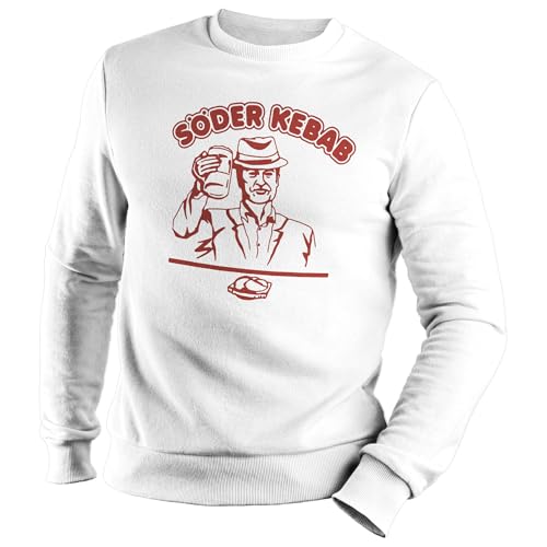 Venus Style Soder Kebab Funny T-Shirt | Hilarious Food Graphic Tee | Doner Kebab Lover Shirt for Men & Women Unisex Weiß Pullover Hoodie Size XL