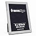 Price comparison product image Frametigo - Silver Plated Flat Edge Photo Frame, 8"x10" (20x25cm) Photo Size - Velvet Frame Backing & Stand - Real Glass Window - Tarnish-Resistant - Landscape or Portrait Orientation