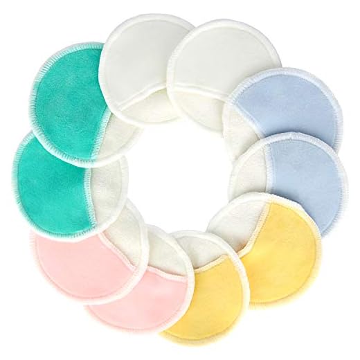 10pcs Organic Bamboo Makeup Remover Pads with Finger Pocket - 3 Layer Reusable Natural Cotton Rounds with Laundry Bag for Eye Makeup Remove Face Wipe (5 Color: White Yellow Blue Green Pink)