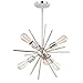 VAXCEL Estelle 6 Light Polished Nickel Mid-Century Modern Sputnik Pendant