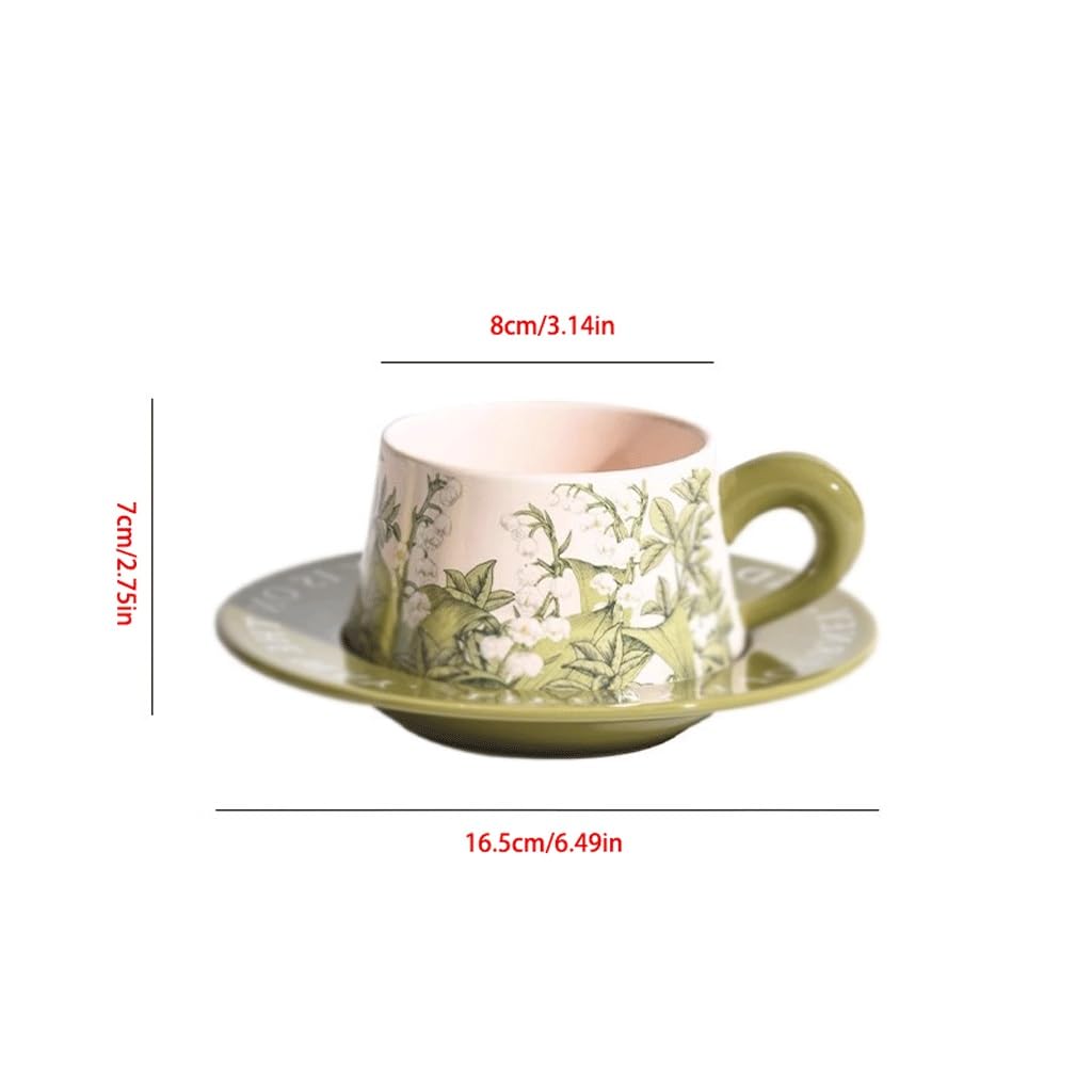 Kubki retro ceramiczny kubek i spodek popołudniowa herbata filiżanka do kawy i spodek kubek do kawy