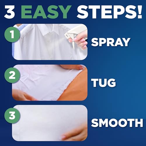 Downy Wrinkle Releaser Spray | All In One Wrinkle Release Spray Travel Size, Odor Eliminator, Static Remover | Fabric Refresher & Ironing Aid for Clothes | 3 Fl Oz (Pack of 2), Crisp Linen Scent