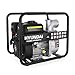 HYUNDAI Benzin Wasserpumpe GWP57647 – 5.4 PS, 4-Takt Motorpumpe, 60.000 l/h Förderleistung, 28 m Förderhöhe, mobile Gartenpumpe, Teichpumpe für Entwässerung & Bewässerung