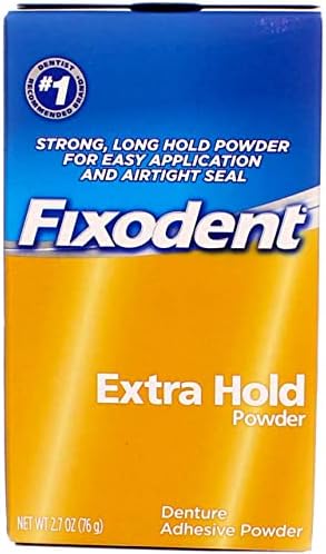 Fixodent Extra Hold Denture Adhesive Powder, 2.7 oz