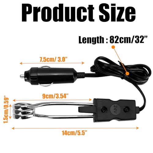 24V Portable Car Immersion Heater Auto Cup Mug Water Heater Kettle Tea Coffee Warmer Soup Drinks Electric Heater