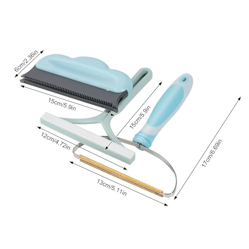 Removedor de pêlos de cachorro,Conjunto de raspador de carpete reutilizável e portátil de 3 - Remove