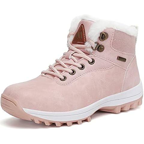 Mishansha Botas de Trekking Niña Botas de Senderismo Niña Botas Forrado Zapatillas Montaña Impermeable Botas de Invierno Rosa Cover