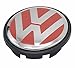 Lingyi Wheel Center Hub Caps 65mm Wheel Hub Cover Replacements Logo Badges Emblems for VW P/N:3B7 601 171, Red,4pcs