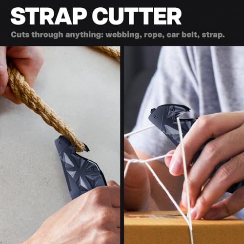 pocket knife for men - 3in1 multi tool knife - wire cutter glass breaker serrated sharp 3534 blade - tactical spring assisted folding knives for hunting camping - best gift idea for men women hb 207