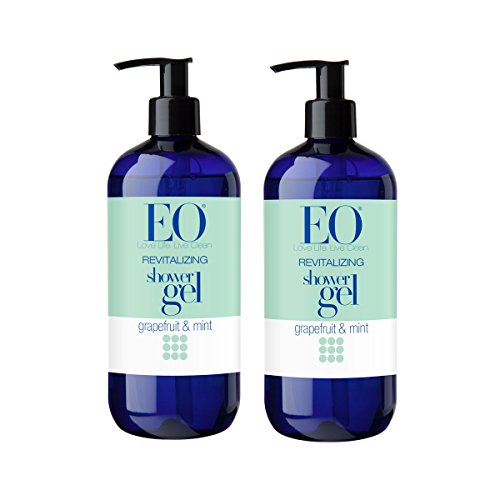 EO Revitalizing Shower Gel with Blend of Essential Oils of Grapefruit, Orange and Peppermint, 16 fl. oz. (Pack of 2)