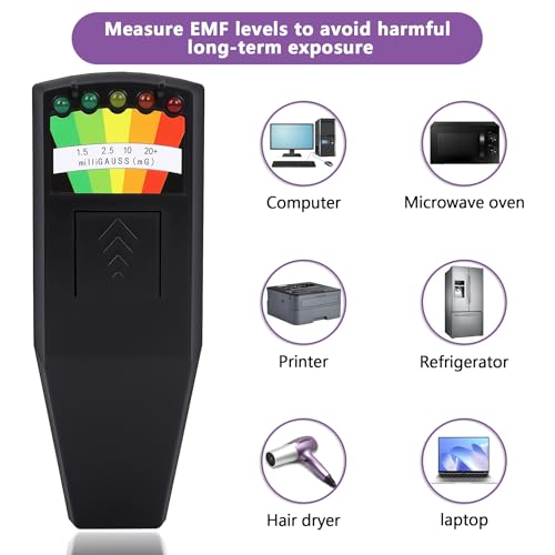 Image of Ghost Hunting Equipment EMF Meter 5 LED Magnetic Field Detector Hand-held Spirit Box Paranormal Equipment，Home and Office EMF Detector