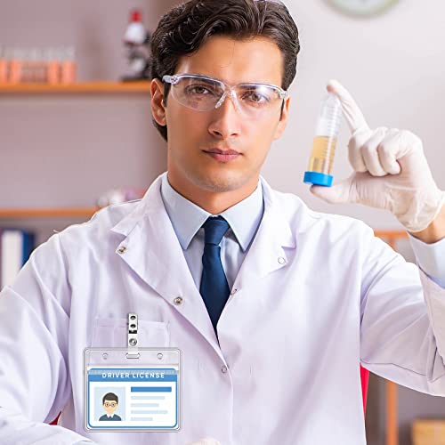 150 Sets Clip On Name Tag Clear Name Badge With Clip Waterproof Pvc Id Badge Holder Transparent Name Tag Holder With Resealable Zipper Seal And Metal Badge Clip For Teacher Student Worker #TOP1