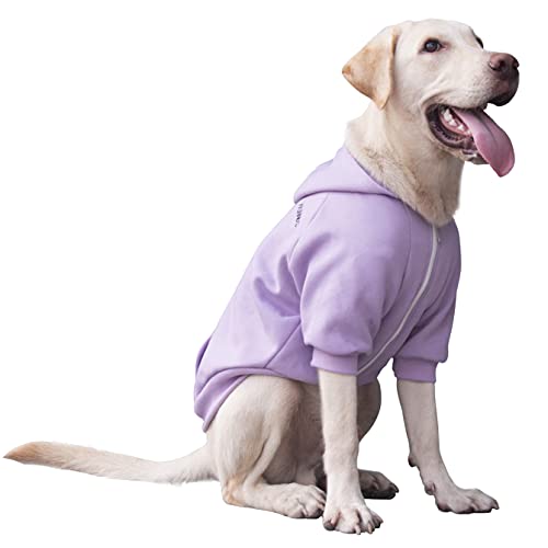 Arunners Extra Large Dog Clothes Hoodies Zip Up Sweaters For Big Dogs Alaskan Golden Retriever Purple 6Xl #TOP25