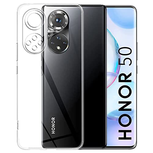 NOVAGO Compatible avec Honor 50 5g - Coque arrière Toute Transparent en Gel Souple Solide et résistante