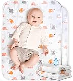 Waterproof Changing Pad Liners - 2 Pack, Diaper Changing Table Covers Keep Baby Dry & Protect Bassin