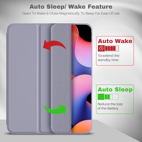 Image of Smart Folio Case Cover for Xiaomi Mi Pad 6 11 inch (2023) with Auto Sleep /Wake Magnetic Closure, Trifold Flip Stand, Pencil Holder| Slim, Lightweight PU Exterior, TPU Back (Grey)