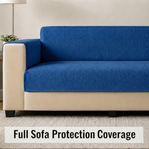 Image of STITCHNEST 'LuxeFit Series' 2 Seater Sofa Cover | Full Coverage with Armrest Pocket | Elegant Woven Fabric, Washable & Durable for Modern Living