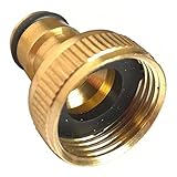 3/4 Inch Threaded Brass Tap Adaptor Garden Water Hose Quick Pipe Connector. Practical Design