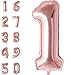 Produktbild #discoverhome Rosa Folienluftballons XXL für Geburtstage - Zahlenluftballons [80cm] (1)
