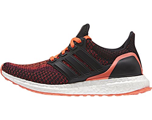 adidas Unisex-Child Ultraboost Running Shoe, Black/Black/Solar Red, 5.5