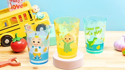 Image of Zak Designs CoComelon Nesting Tumbler Set Includes Durable Plastic Cups with Variety Artwork, Fun Drinkware is Perfect for Kids (14.5 oz, 4-Pack, Non-BPA)