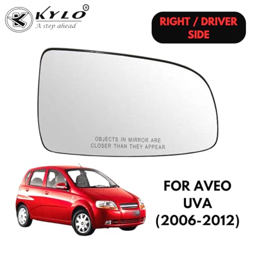 Image of Kylo Aveo UVA (2006-2012) Driver Side (Right Side) Car Side Mirror Glass /Tukdi /Sub Mirror Plate