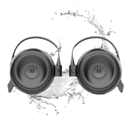 Mokeum Wireless Ear Headphones Bluetooth 5.3, Open Ear Earbuds IPX5 Waterproof Noise Cancelling Running Sport Wireless Bluetooth Earbuds with Built in Microphone (Black)