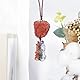 Lovionus89 Roher Edelstein Auto Tasche Hängende Ornament 7 Chakra Steine Kristalle Zum Aufhängen Home Deko, Roter Jaspis