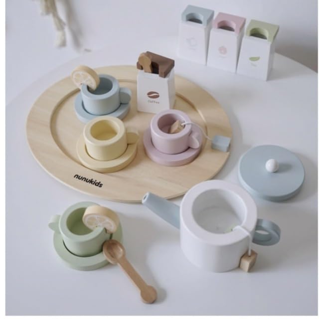 nunukids 子供木製　おままごとセット　アフタヌーンティーセット 知育玩具 nunukids アフタヌーンティー F.O.TOYBOX 【キッズ 子ども 子供 玩具