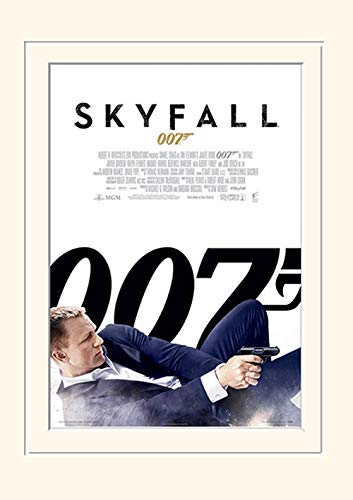 Pyramid International James Bond Skyfall One Sheet - White Mounted Print Memorabilia, Multi-Colour, 30 x 40 x 1.3 cm