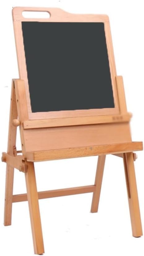 Pizarra magnética de dibujo pequeña con caballete de pizarra lateral que se puede retraer (color del tronco, 1, M)