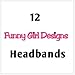 1 Dozen 2 Inch Wide Cotton Stretch Headbands (Official Funny Girl Black)
