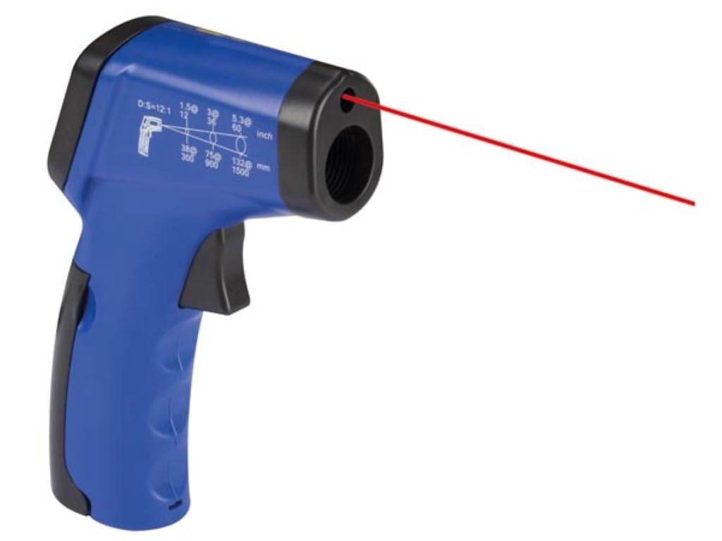 Velleman Berührungsloses IR-Thermometer mit Laser, -50 °C bis +330 °C, LCD-Display mit Hintergrundbeleuchtung, schnell und präzise