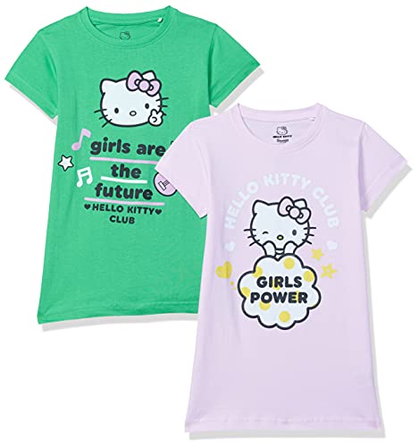 Image of Joshua Tree Girl's Cotton Knee-Long Dress (HK003 Green Pink 5-6 Yrs)
