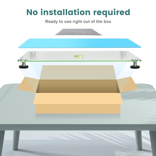 Image of Nelyrho 16''x 12'' Glass Resin Leveling Table for Epoxy Resin, with Silicone Mat, Epoxy accessories