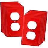 Duplex-Steckdosenabdeckungen aus Metall, gut sichtbar, 1-Gang-Standardgröße, robuste, lackierte...