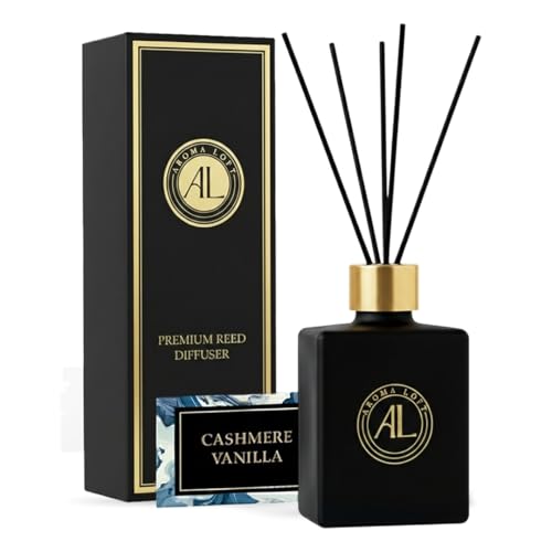 Cashmere Vanilla Reed Diffuser Set (Black 5 oz.)