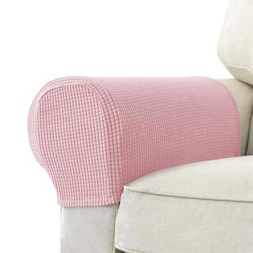 Juego de 2/4/6/8 protectores elásticos antideslizantes para sillas y sofás, fundas duraderas para reposabrazos de sofá, fundas para la mayoría de sillones (color camello)