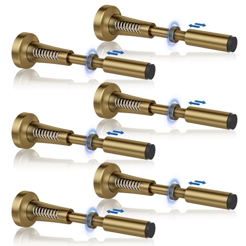 6Pcs Adjustable Spring Door Stop, 4.17-5.35in Long Door Stoppers, Bronze by Sckeinwg - Used condition - US$33.06