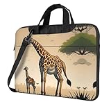 Jirafa madre e hijo de 15.6 pulgadas. Esta bolsa para portátil tiene un compartimento integrado para laptop que sostiene cómodamente los portátiles. La tela duradera y de alta calidad proporciona una capa adicional de protección contra los elementos, asegurando que tus objetos de valor se mantengan seguros.