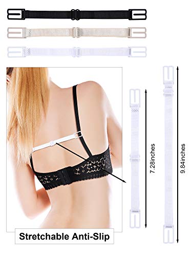 Boao 24 Pieces Bra Strap Clips to Make Racerback, Bra Strap Holders, Elastic Extenders 2,3,4 Hook Accessory Adjustable Connector Clip Non Slip Clips for Women4