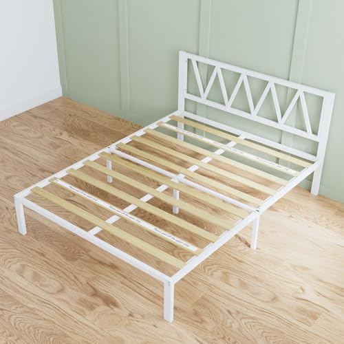 Novilla 14" Full Metal Bed Frame with Headboard