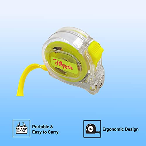 Image of Hillgrove 5 Meter Steel Blade with Auto-Lock Function HMT5a Measurement Tape (5 m)