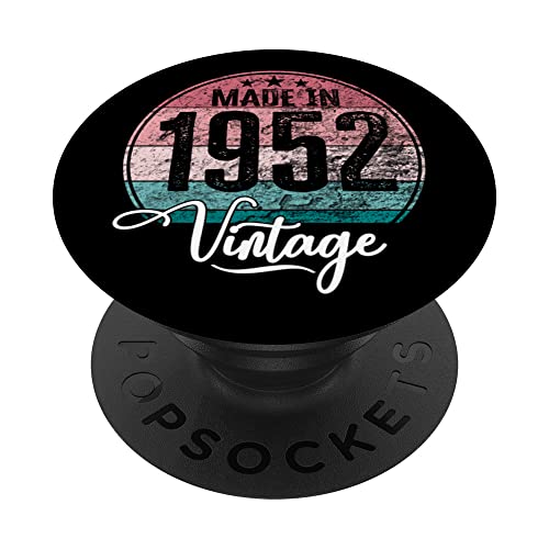 Cumpleaños Vintage Año de nacimiento 1952 Cumpleaños bday PopSockets PopGrip Intercambiable