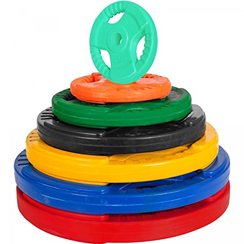 Discos de pesas con agarre y revestimiento de goma 30 mm /31 mm 1,25 kg - 25 kg