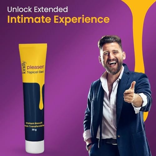 Image of Kindly Pleaser Delay /Topical Wipes (Pack of 10) and Gel (20 gm) Combo Pack /Bundle | Alcohol Free Wipes | Fast Acting & Prolong Fun | Easy To Use & Easy To Carry | Non Transferrable